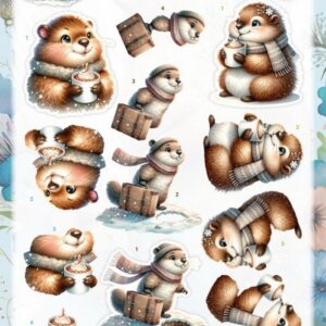 3D Cutting Sheet - Berries Beauties - Groundhog - Winter Bliss CD12542