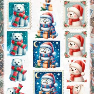 3D Cutting Sheet - Berrie's Beauties - Christmas Stamps - Winter Friends CD12567