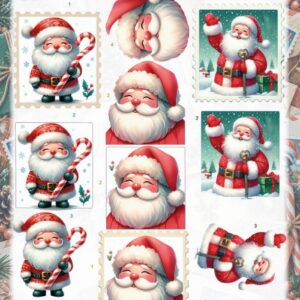 3D Cutting Sheet - Berrie's Beauties - Christmas Stamps - Santa Claus CD12568