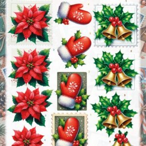 3D Cutting Sheet - Berrie's Beauties - Christmas Stamps - Christmas Classics CD12569