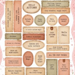 Mabel & Moss - Cozy Fall Memories - Label Sheet MMSB10005