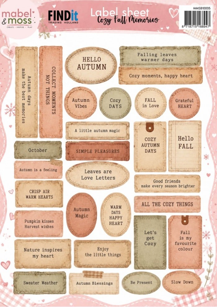 Mabel & Moss - Cozy Fall Memories - Label Sheet MMSB10005