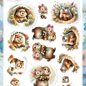 3D Pushout Sheet - Berries Beauties - Groundhog - Spring Moments SB11172