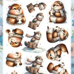 3D Pushout Sheet - Berries Beauties - Groundhog - Winter Bliss SB11174
